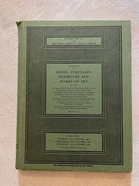 Sotheby & Co. Catalogue of Silver, Porcelain, Furniture and Works of Art